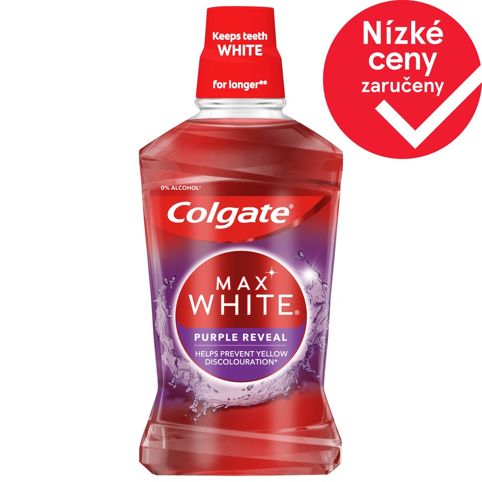 Obrázek 1 pro produkt Colgate Max White Purple Reveal ústní voda bez alkoholu 500 ml