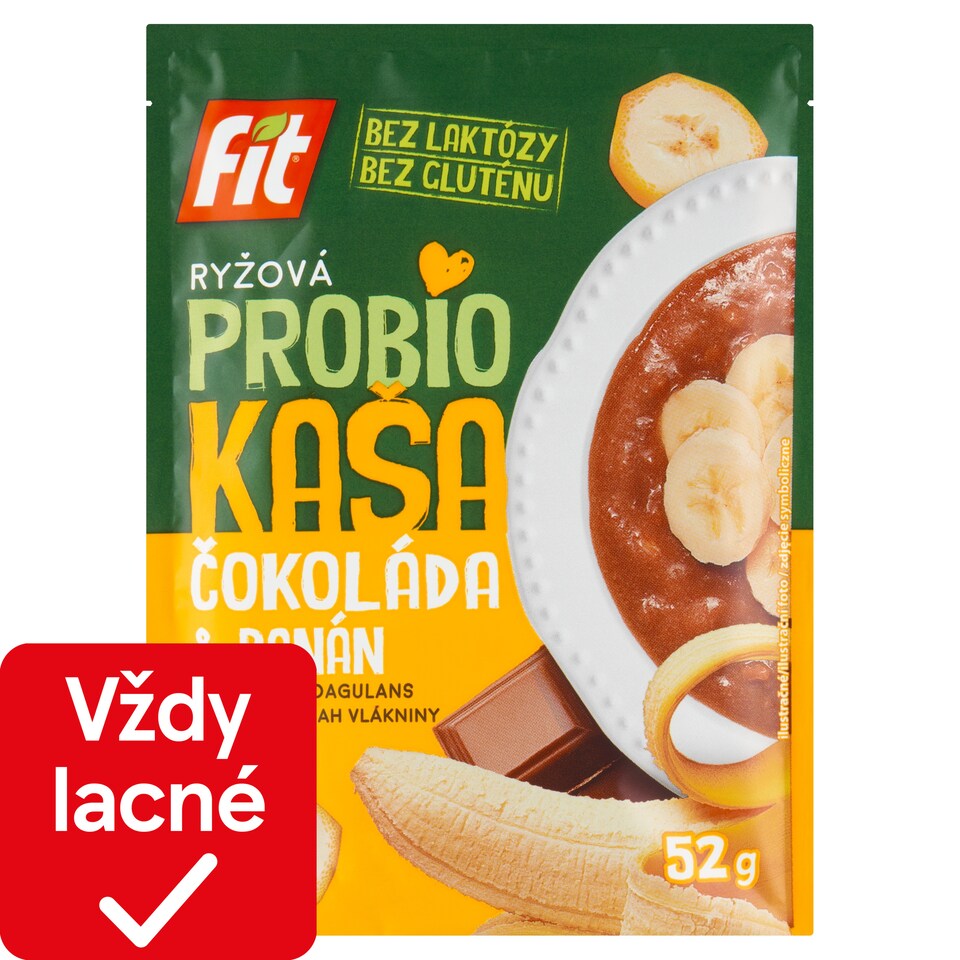 obrázok 1 z Fit Ryžová probio kaša čokoláda & banán 52 g