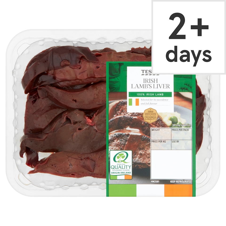 Tesco Irish Sliced Lambs Liver