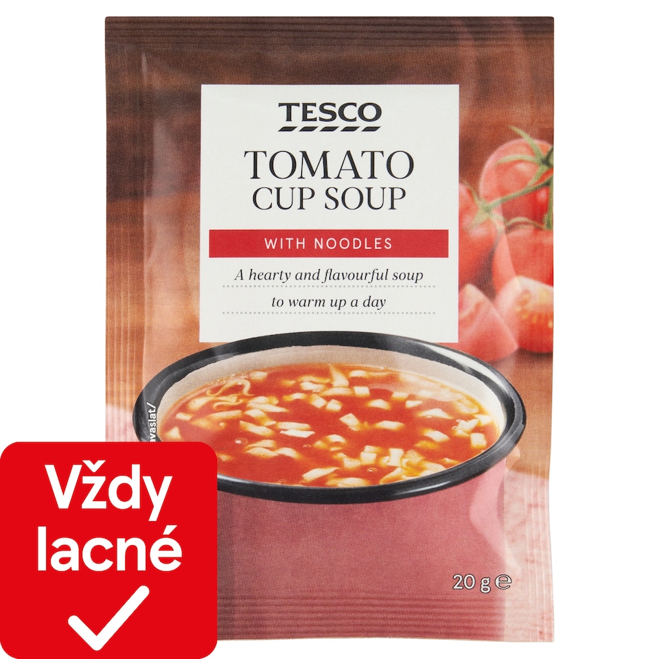 Tesco Instantná paradajková polievka s cestovinou 20 g
