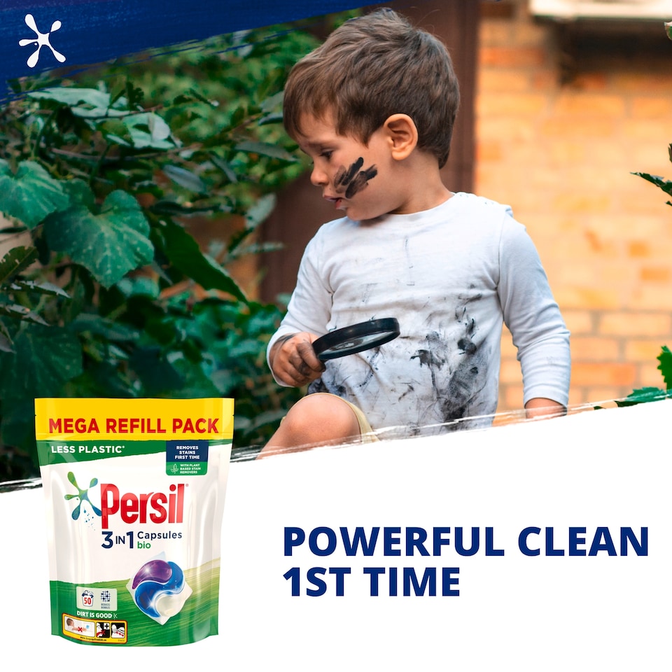image 1 of Persil 3 In 1 Bio Laundry Washing Capsules 50 Washes 1.350kg