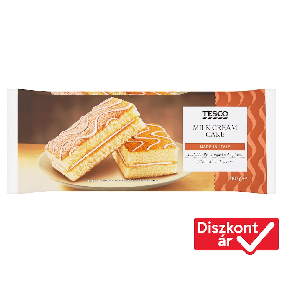 Tesco piskótaszelet tejes krémmel töltve 10 db 280 g