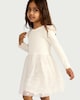 image 2 of F&F Girls Cotton Rich Floral Embroidered Dress in Cream