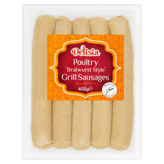 Delisia Halal Bratwurst Saus 400g Tesco Groceries