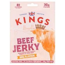 Kings British Beef Jerky Bbq Flavour 60G