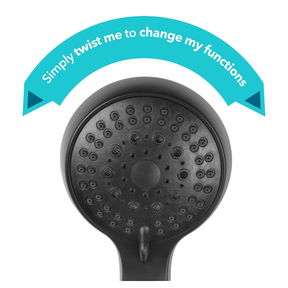image 1 of Beldray Black 5 Function Shower Head