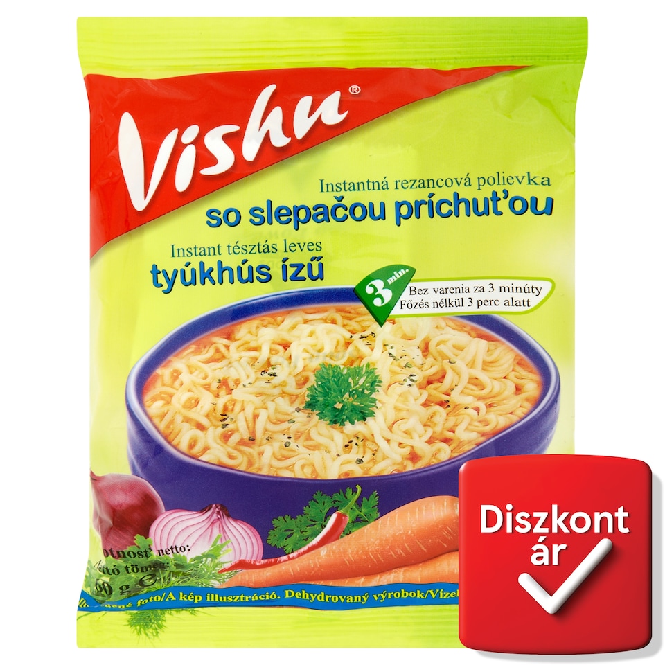 Vishu tyúkhús ízű instant tésztás leves 60 g