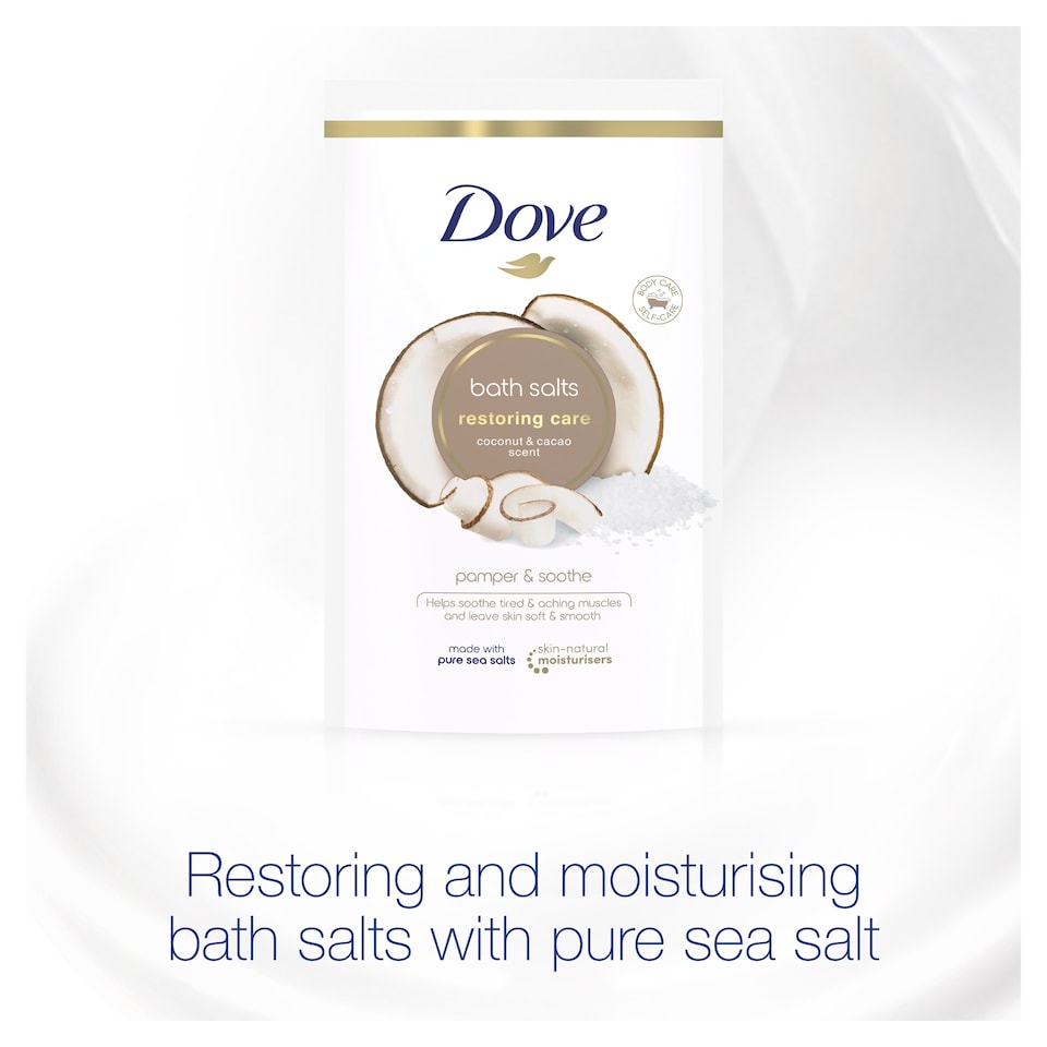 image 1 of Dove Restoring Care Coconut Cacao Bath Salts 900G