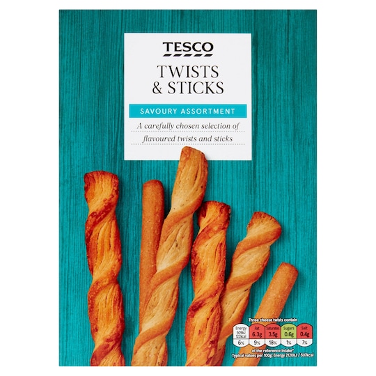 Tesco Savoury Twists & Sticks Assortment 115G Tesco Groceries
