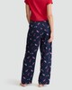 image 2 of F&F Pure Cotton Candy Cane Print Pyjama Bottoms in Navy