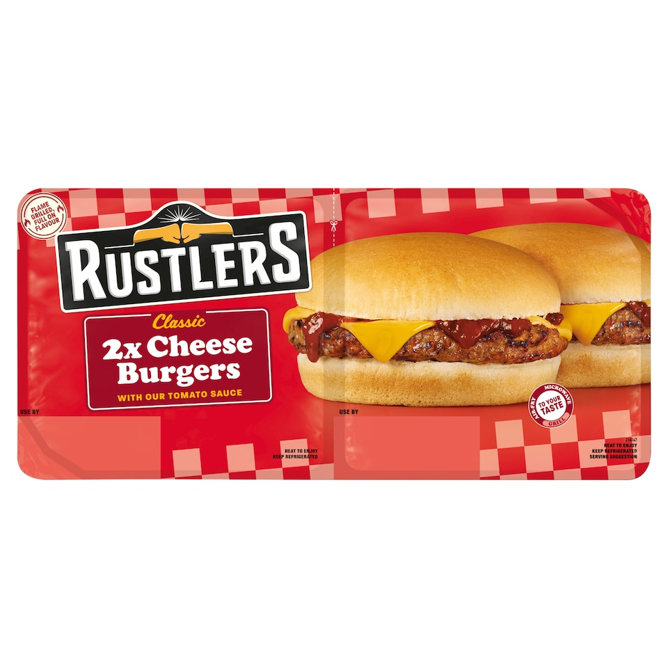 Rustlers 2 Classic Cheeseburgers 222g