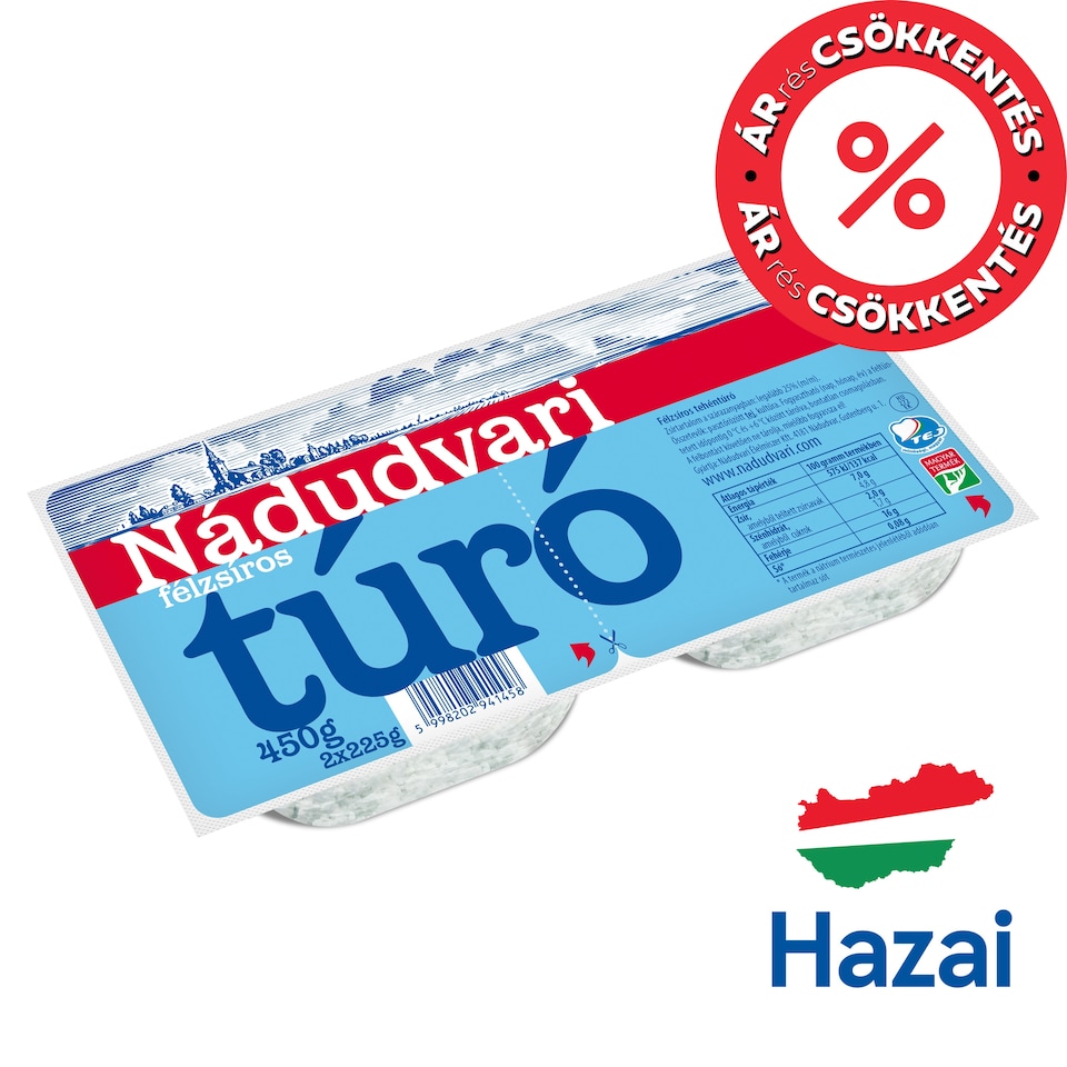 Nádudvari Semi-Fat Cottage Cheese 450 g