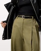 image 2 of F&F Pleated Wide Leg Belted Trousers in Khaki