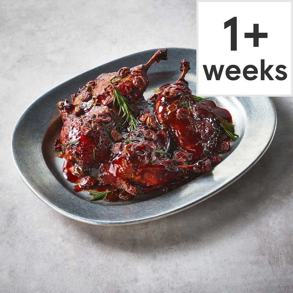 image 1 of 58. Tesco Finest Slow Cooked Spatchcock Duck with a Dark Fruit & Balsamic Glaze 2kg (Serves 4)
