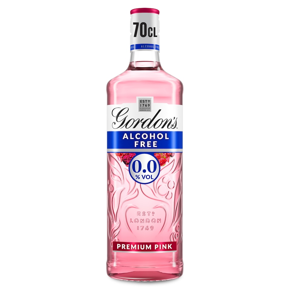 image 1 of Gordon's Alcohol Free Premium Pink Spirit 70Cl