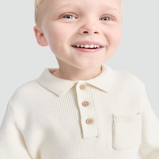 F&F x Samantha Faiers Knitted Polo Jumper in Cream