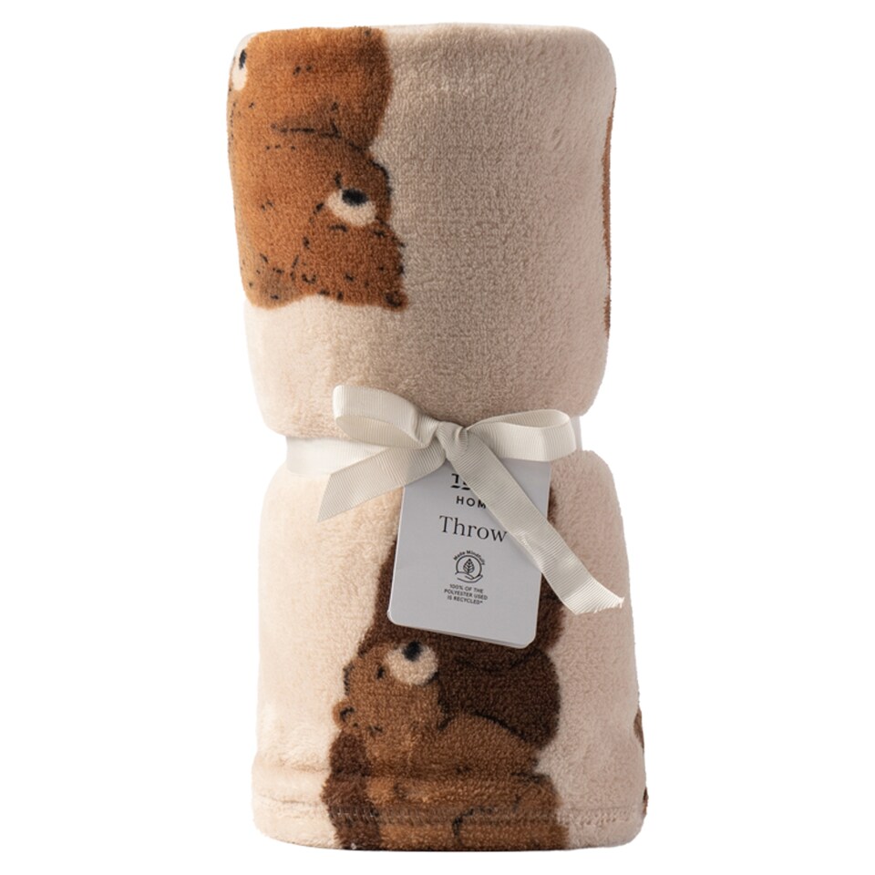 Tesco Printed Bo Bear Throw