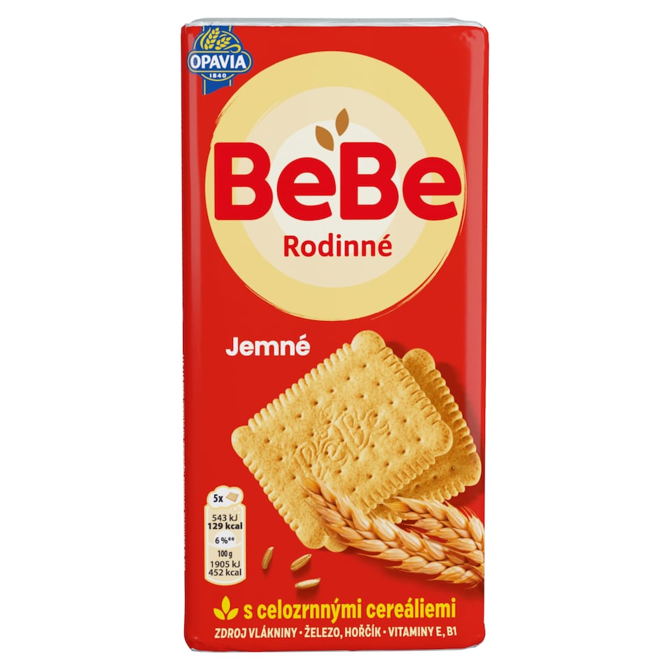Opavia sušienky BeBe Rodinné jemné cereálne 130 g