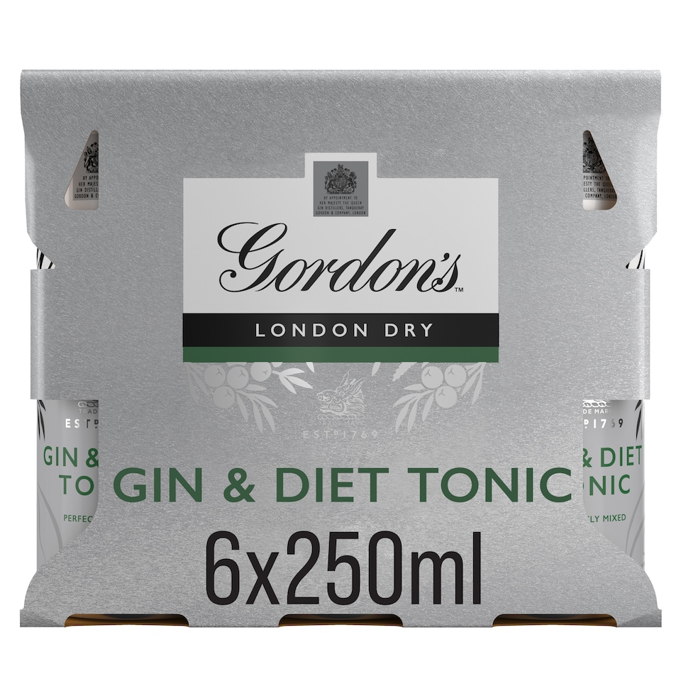 image 1 of Gordon's & Diet Tonic  6x250ml