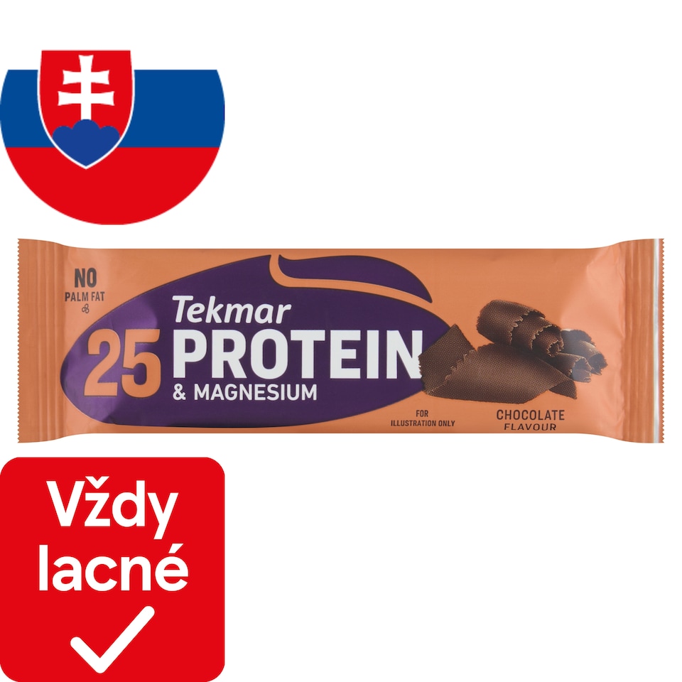 obrázok 1 z Tekmar 25 Protein & Magnesium proteínová tyčinka s čokoládou v tmavej kakaovej poleve 50 g