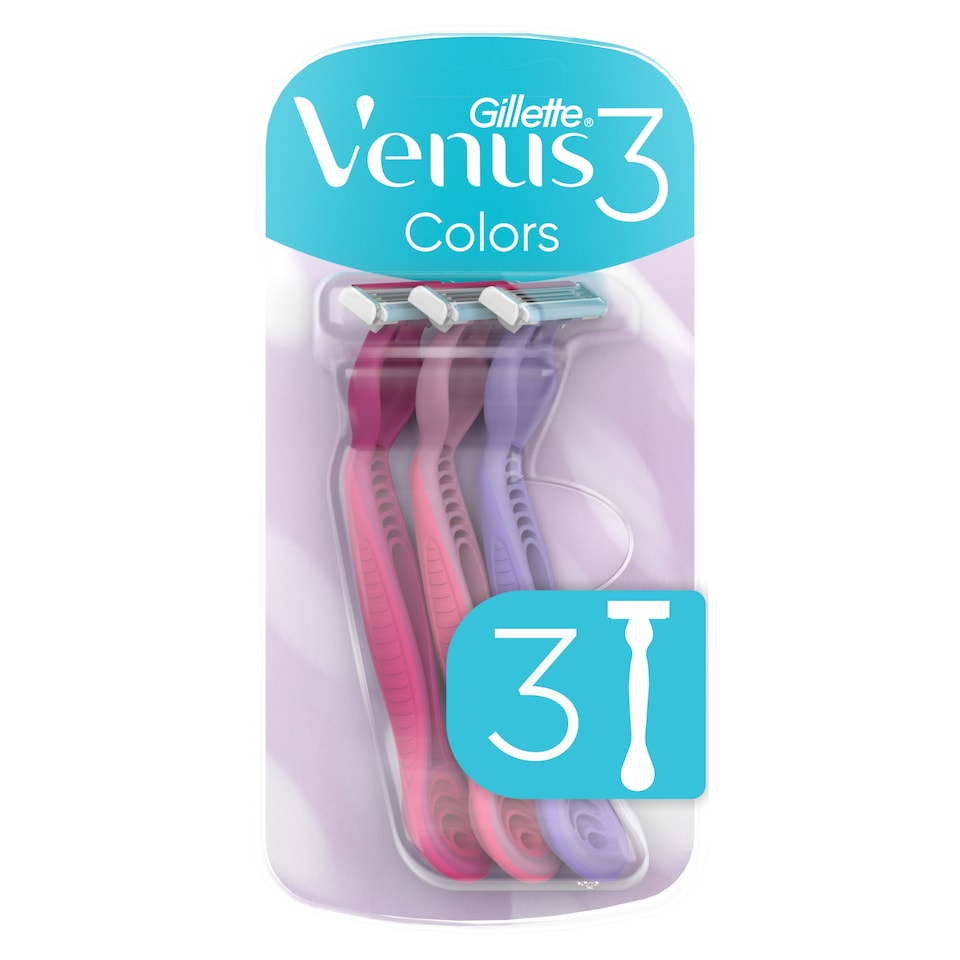 obrázok 1 z Gillette Venus 3 Colors Jednorazové Holiace Strojčeky, Balenie 3