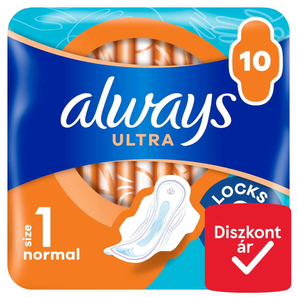 Always Ultra Normal (S1) Szárnyas Egészségügyi Betét, 10 Db  1. kép