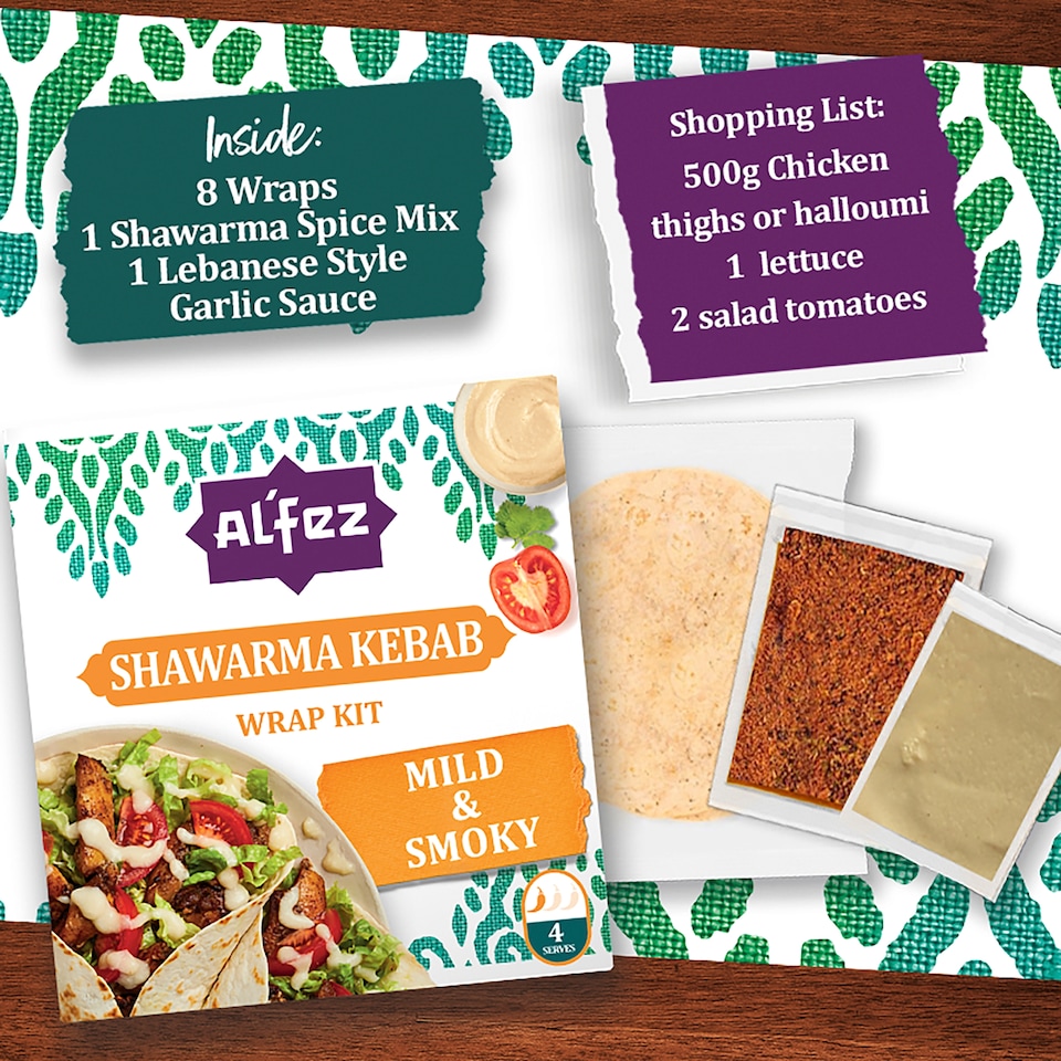 image 1 of Al'fez Shawarama Kebab Wrap Kit 410G