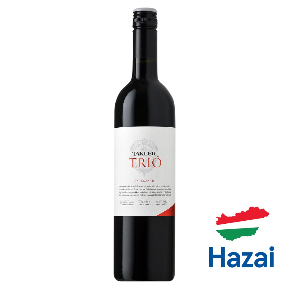 Takler Trió Cuvée száraz vörösbor 13,5% 0,75 l