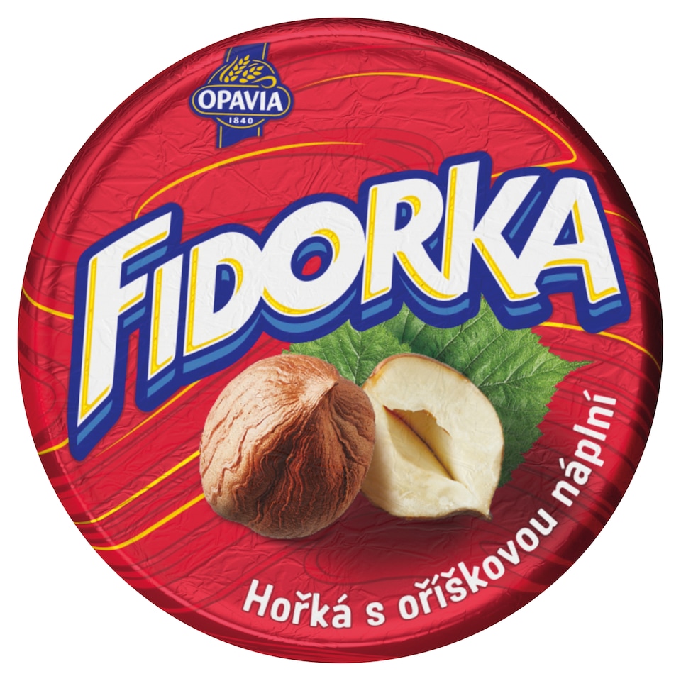 Opavia Fidorka Hořká s oříškovou náplní červená 30g