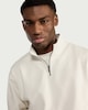 image 2 of RDA Pure Cotton Half Zip Oversized Fit Sweatshirt in Cream