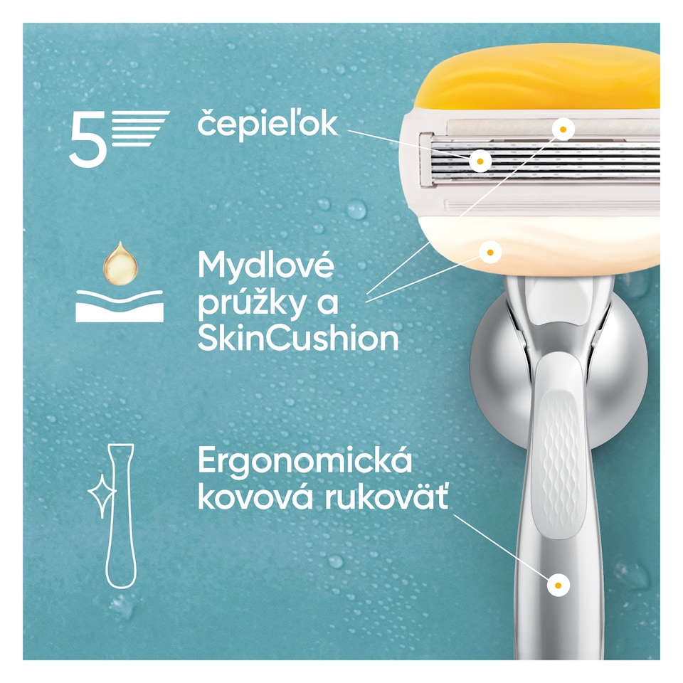 obrázok 1 z Gillette Venus Pro ComfortGlide Dámsky Holiaci Strojček s Kokosovou Vôňou 3 Náhradné Holiace Hlavice