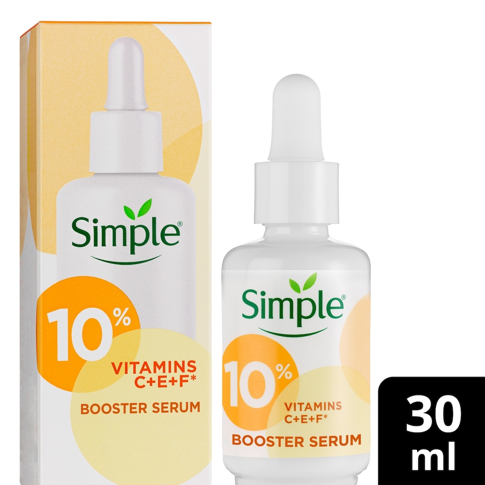 image 1 of Simple 10% Vitamins C+E+F Booster Face Serum 30Ml