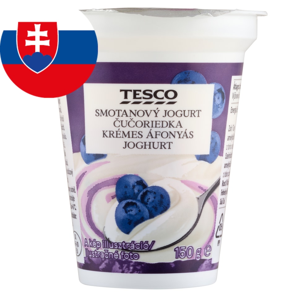 Tesco Smotanový jogurt čučoriedka 150 g