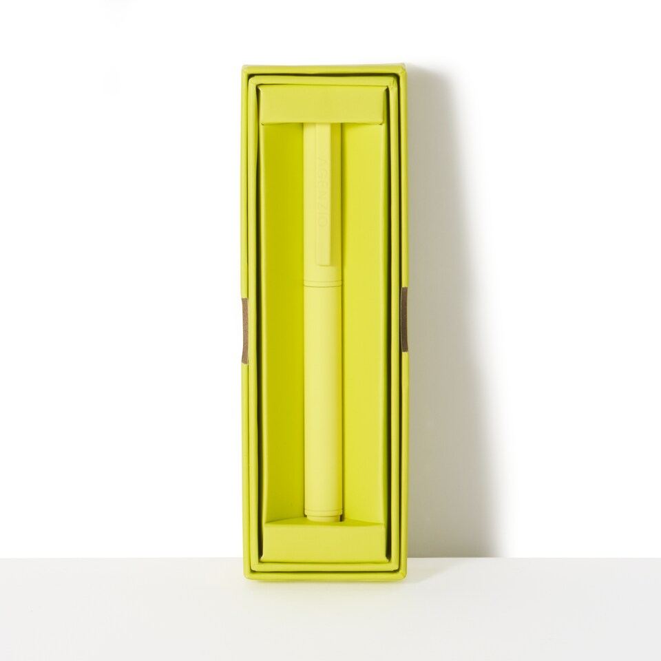 image 1 of Paperchase Agenzio Soft Touch Lime Metal Pen
