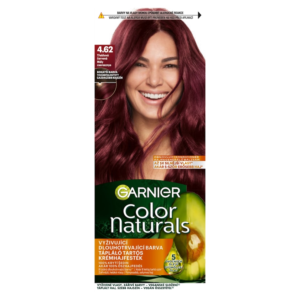 Garnier Color Naturals permanentní barva na vlasy 4 .62 Sladká višňová, 60 +40 +12 ml