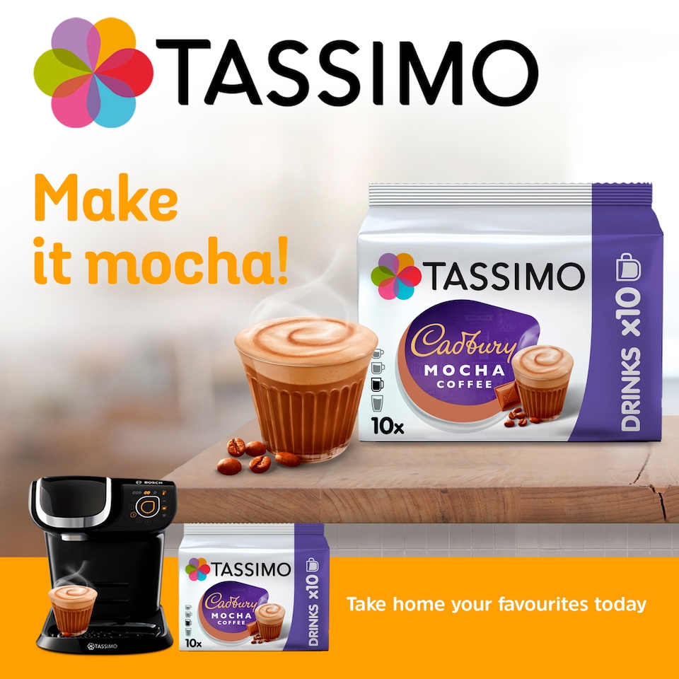 image 1 of TASSIMO Cadbury Mocha Coffee 160g