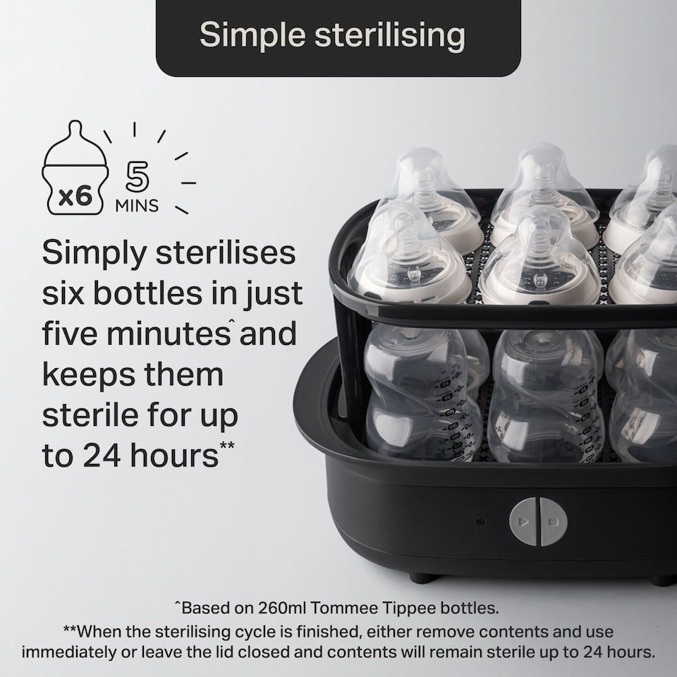 image 1 of Tommee Tippee Super-Steam Advanced Electric Steriliser White