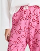 image 1 of F&F Pure Cotton Bow Print Pyjama Bottoms in Pink