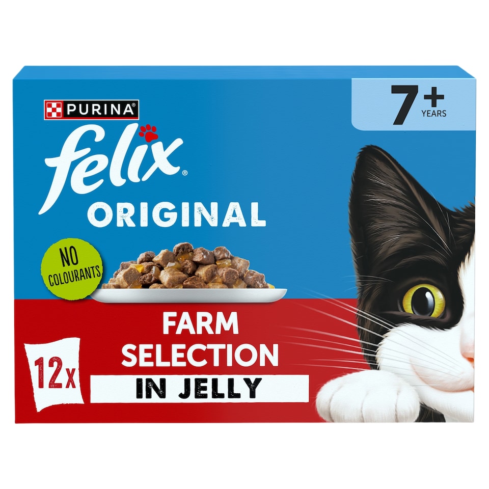 image 1 of FELIX ORIGINAL Senior Farm Selection in Jelly Wet Cat Food 12x85g