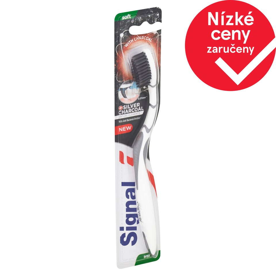 Signal zubní kartáček měkký s aktivním uhlím