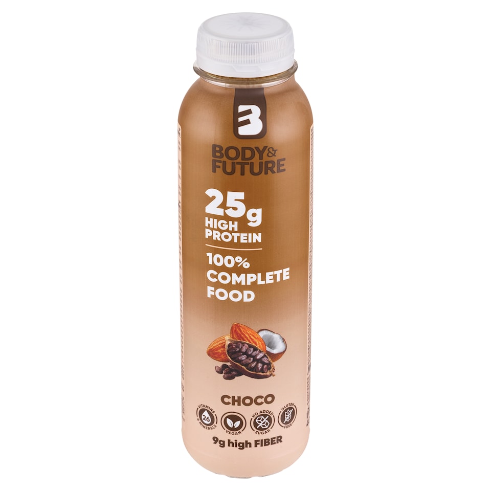 Obrázek 1 pro produkt Body & Future Rostlinný nápoj se sójou, mandlí a ovsem s příchutí čokolády 400ml