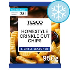Tesco Homestyle Crinkle Cut Chips 950G