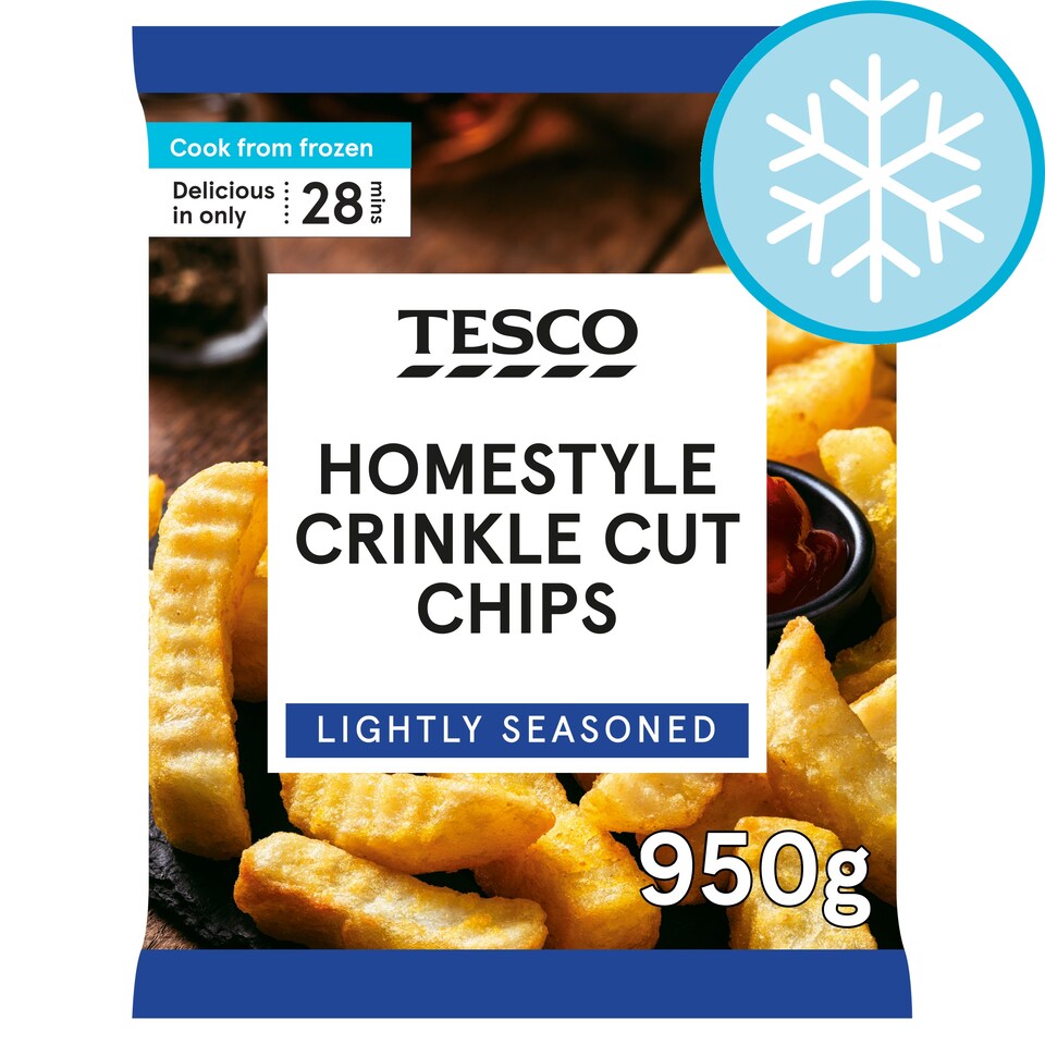 Tesco Homestyle Crinkle Cut Chips 950G