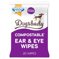 Good Boy Dogsbody Compostable Ear & Eye Wipes for Dogs 20 Pack