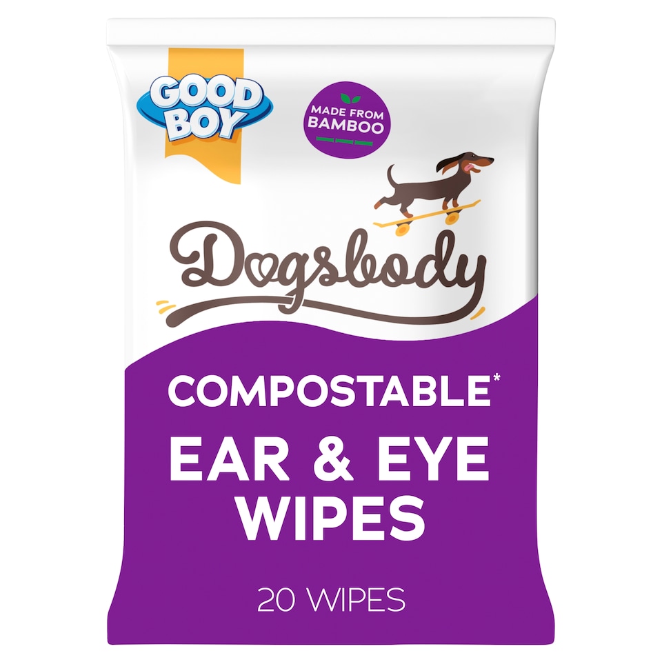 Good Boy Dogsbody Compostable Ear & Eye Wipes for Dogs 20 Pack