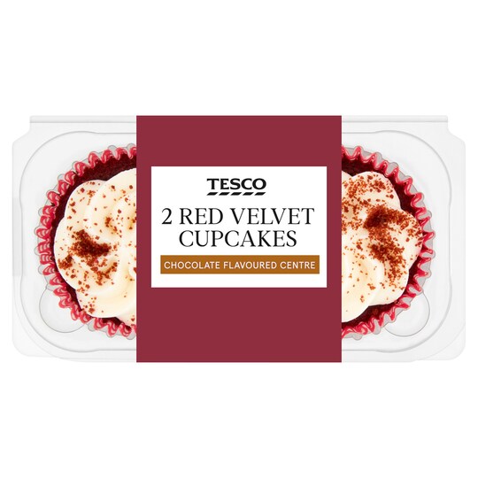 Tesco Red Velvet Cupcake 2 Pack Tesco Groceries