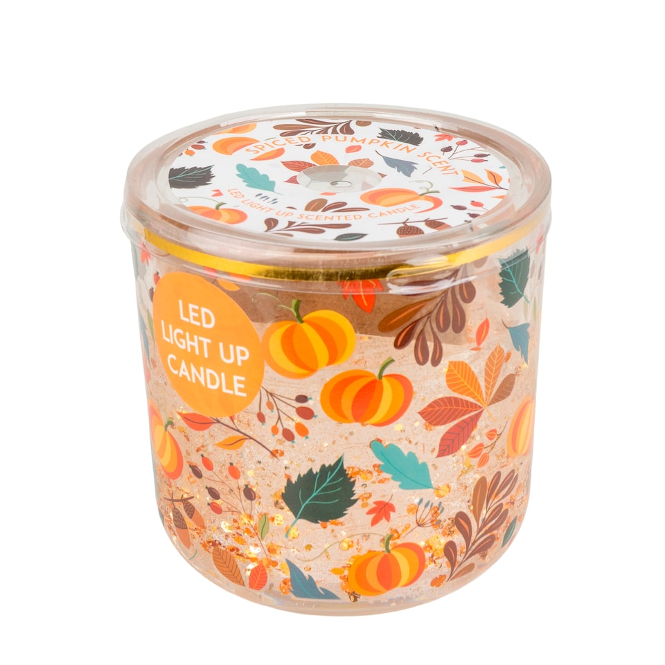Candlelight Autumn Spiced Pumpkin Light Up Scented Candle 70g