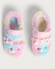 image 2 of F&F Girls Faux Fur Lined Slip On Unicorn Clogs in Multi