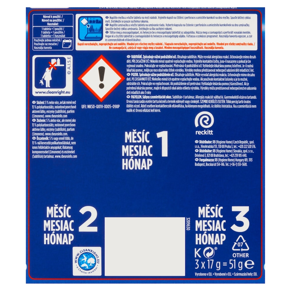 image 1 of Finish Dishwasher Care Tabs 3 x 17 g (51 g)