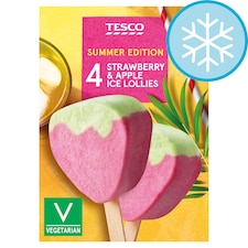 Tesco Strawberry and Apple Ice Lollies 4x60ml